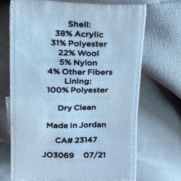 Talbots Womens Skirt Blue Gray Black Plaid Mini Side Zip Wool Blend 14 - Picture 5 of 10